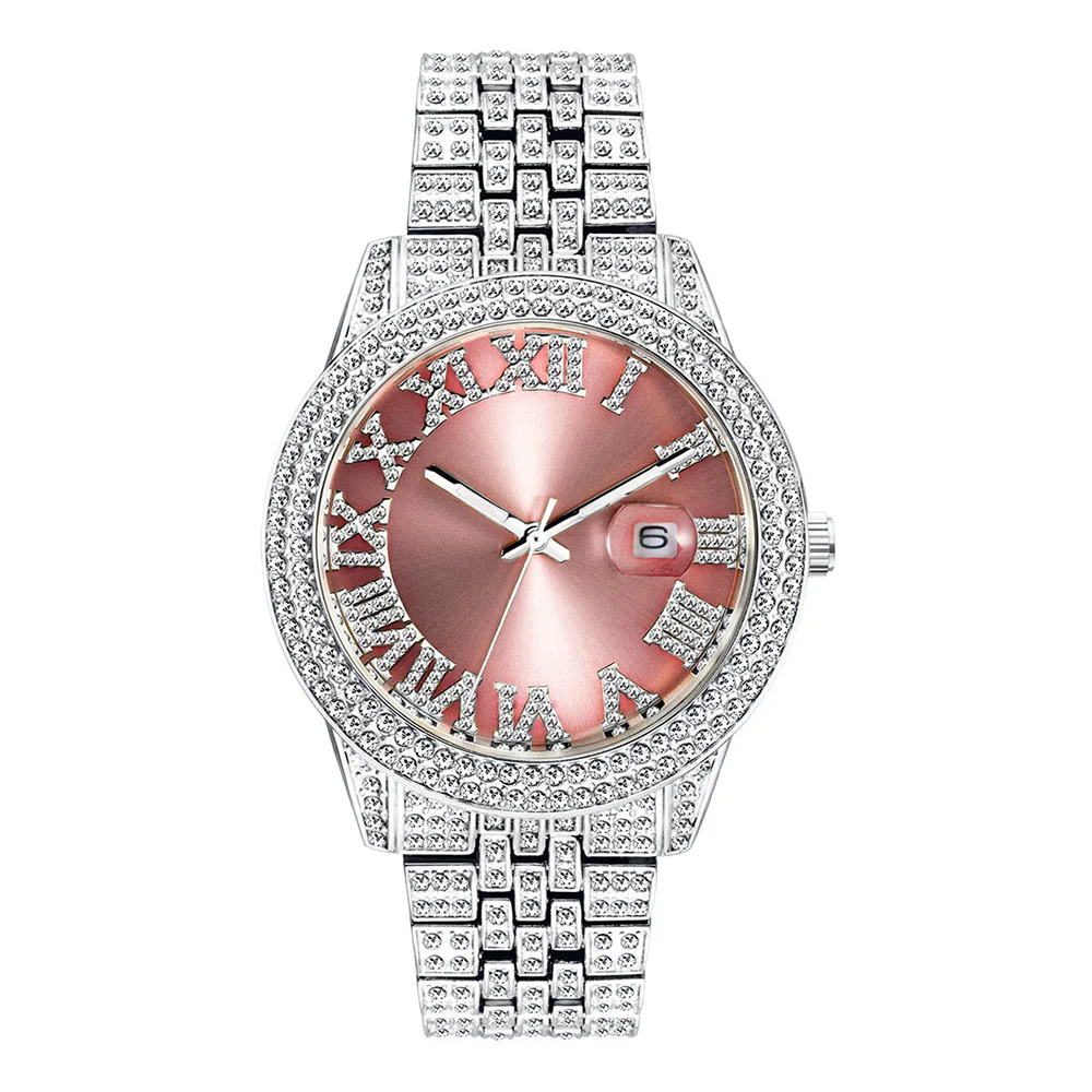 2022 New Hot Sale Wholesale Full Iced Out Watches Women Wrist Luxury Quartz Diamond Watch