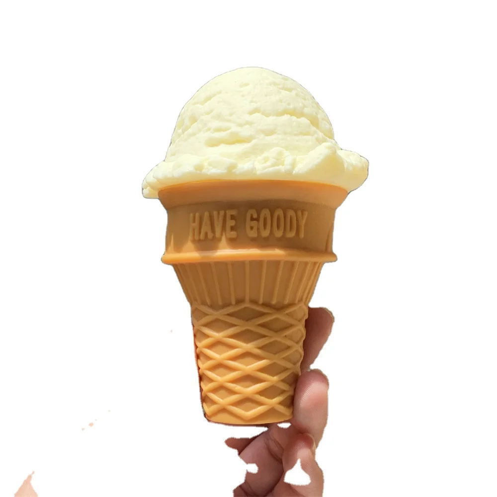 Doll Bar Small Gourmet Ice Cream Social Set Resin Kit Vanilla Soft Serve Play Toys Faux Scoop Model Kitchen Cute Drop Resistant