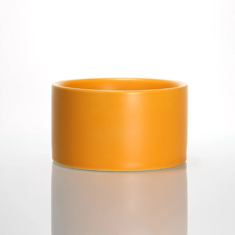 Recycled Orange Ceramic Candle Container For Candle Making