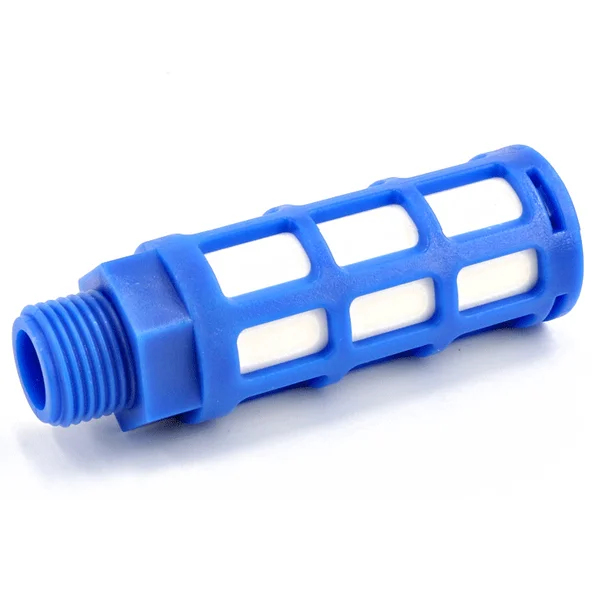 Пневматическая наружная резьба, черный, красный, синий, поглощающий шум фильтр, воздушный глушитель, пластиковый выхлопной глушитель