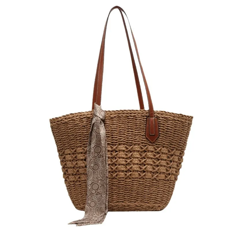 2024New Straw Beach Bags Fashion Women Beach Bag Summer Straw Bag