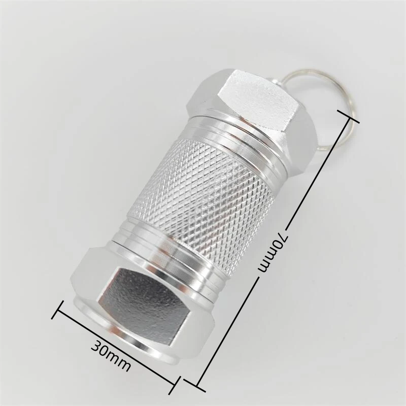 -JKYP-006  aluminum  capsule shaped pill box waterproof travel round designer keychain mini pill