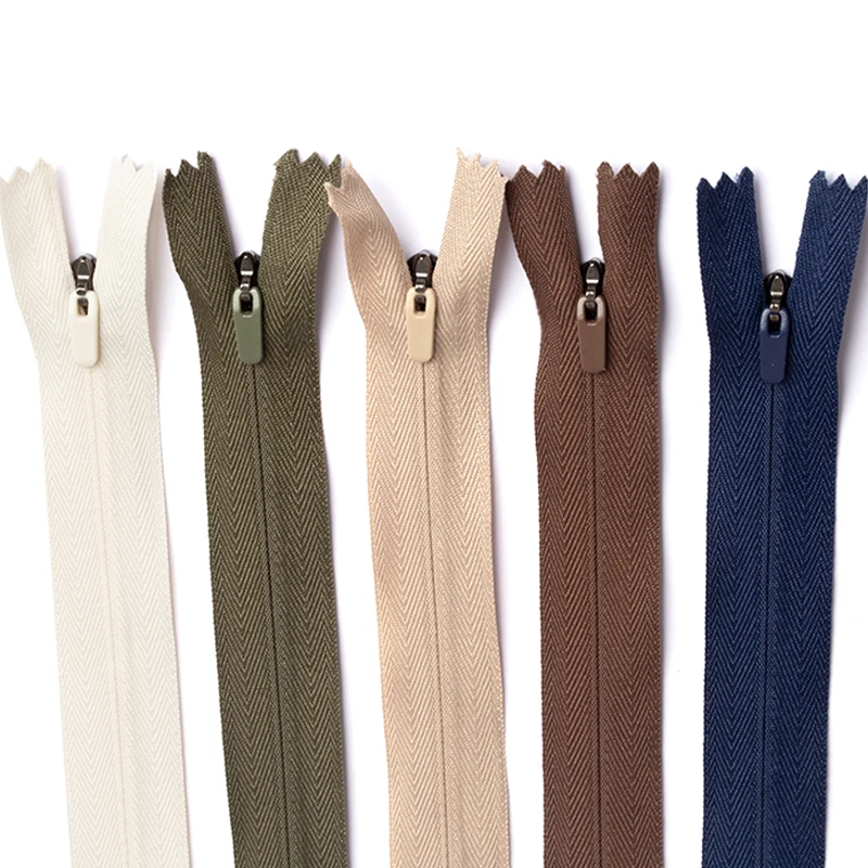 Manufacturers Heavy Duty Hidden Zipper Custom Length Woven Tape Concealed Zipper Invisible Zipper