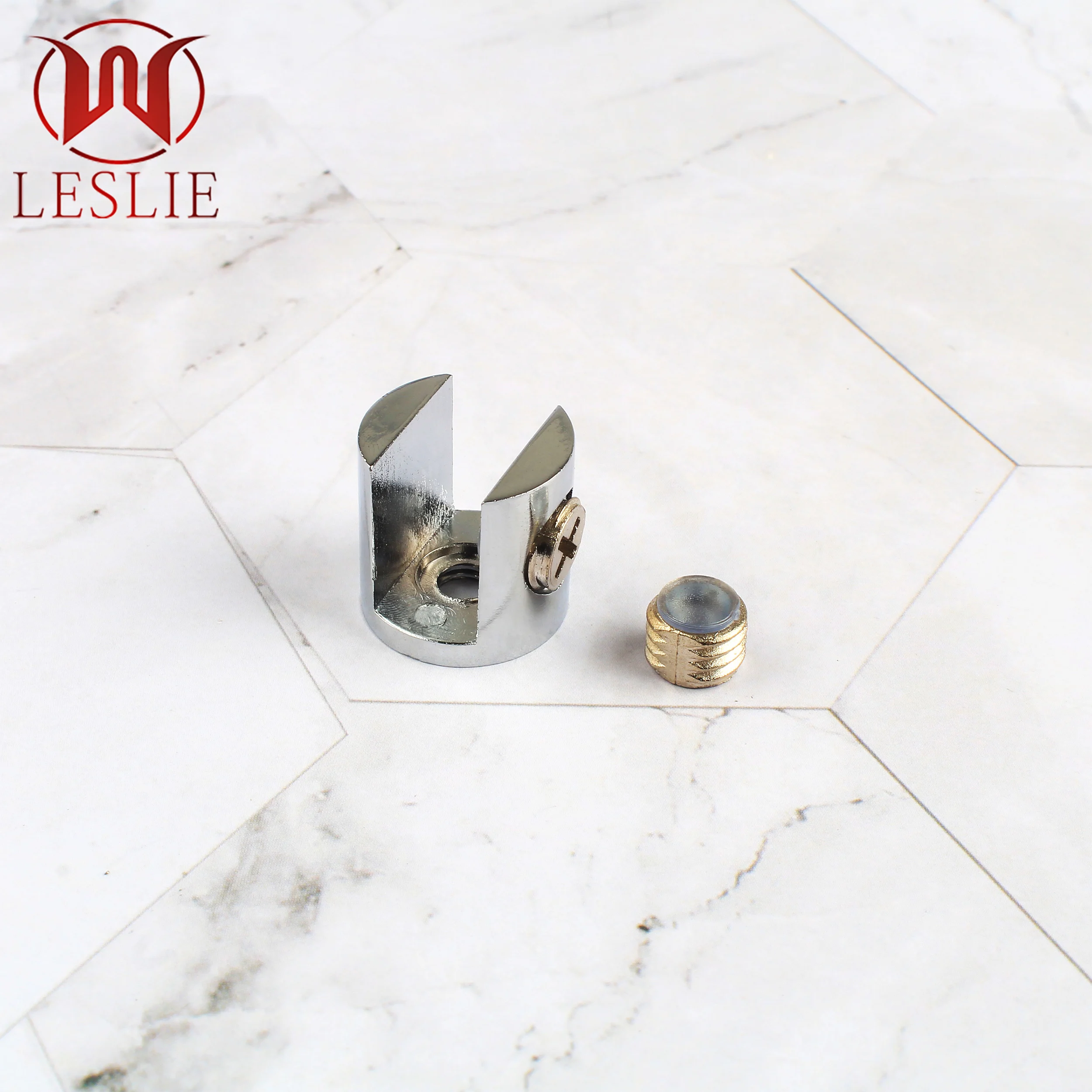 Chrome Bathroom Metal Glass Shelf Clamp Bracket 10MM Glass Bracket