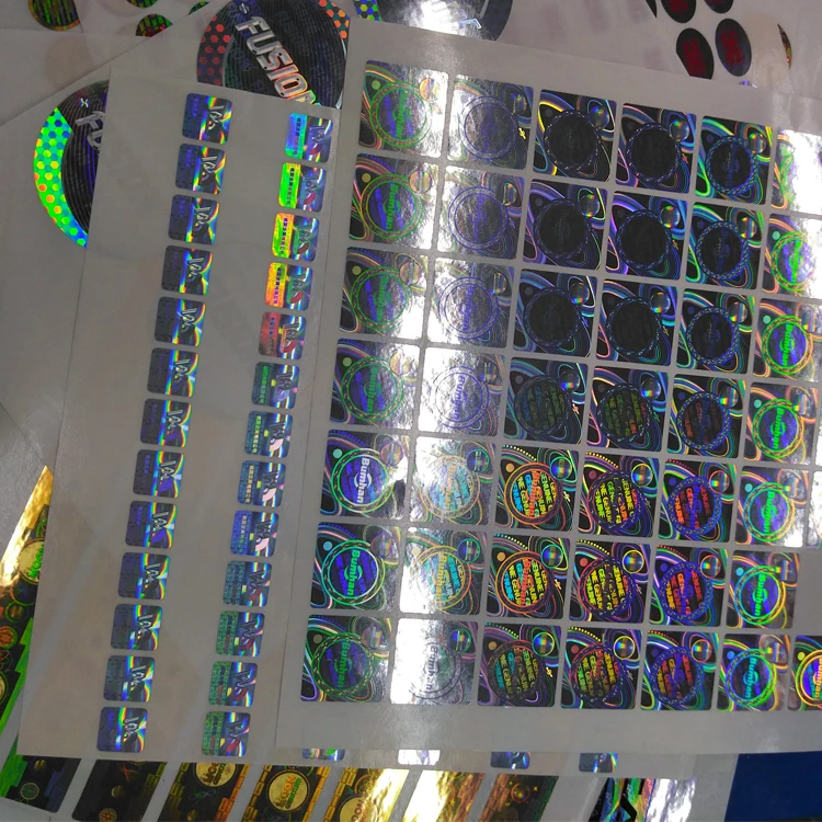 Custom Adhesive Printing 3D Anti-Fake Logo Foil Stickers Labels