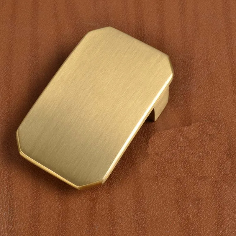 Belt manufacturer inner width 40mm solid brass customized western screw blank name plate belt buckle for men
