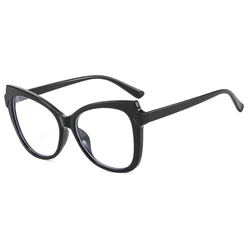 Fashion TR90 women anti blue light computer glasses cat eye oversized blue light blocking glasses 2022