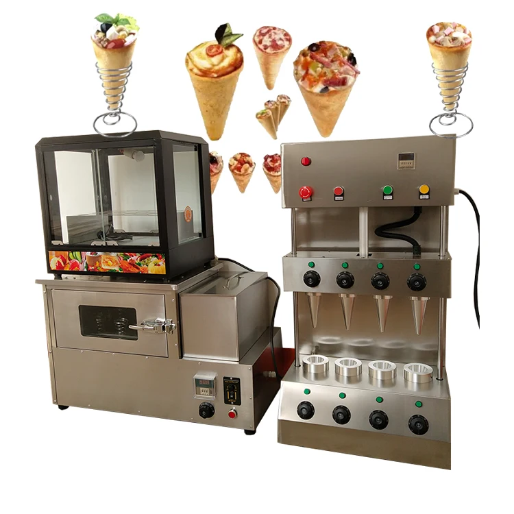 Factory Supply Automatic 4 Molds Pizza Cone Maker to Make Pizza Cone for sale