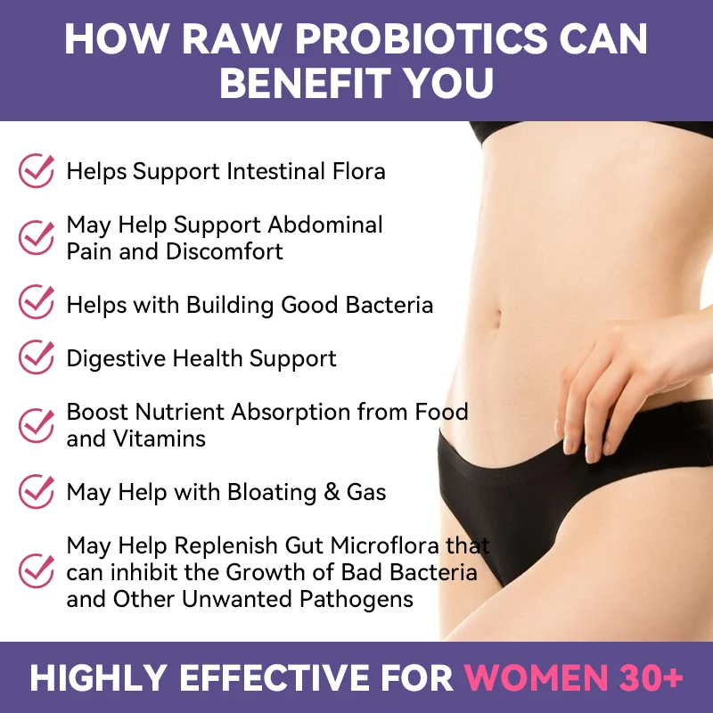 LIFEWORTH Private Label Women Probiotic 50 Billion CFU with Organic Cranberry, Digestive Immune Vaginal & Urinary Health