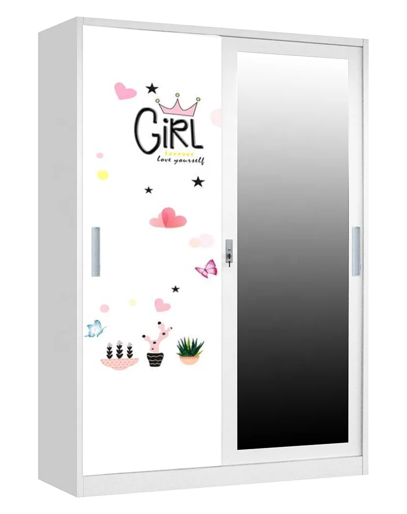 Wholesale Bedroom Furniture Modern Sliding Door Children Steel Wardrobe kids wardrobes