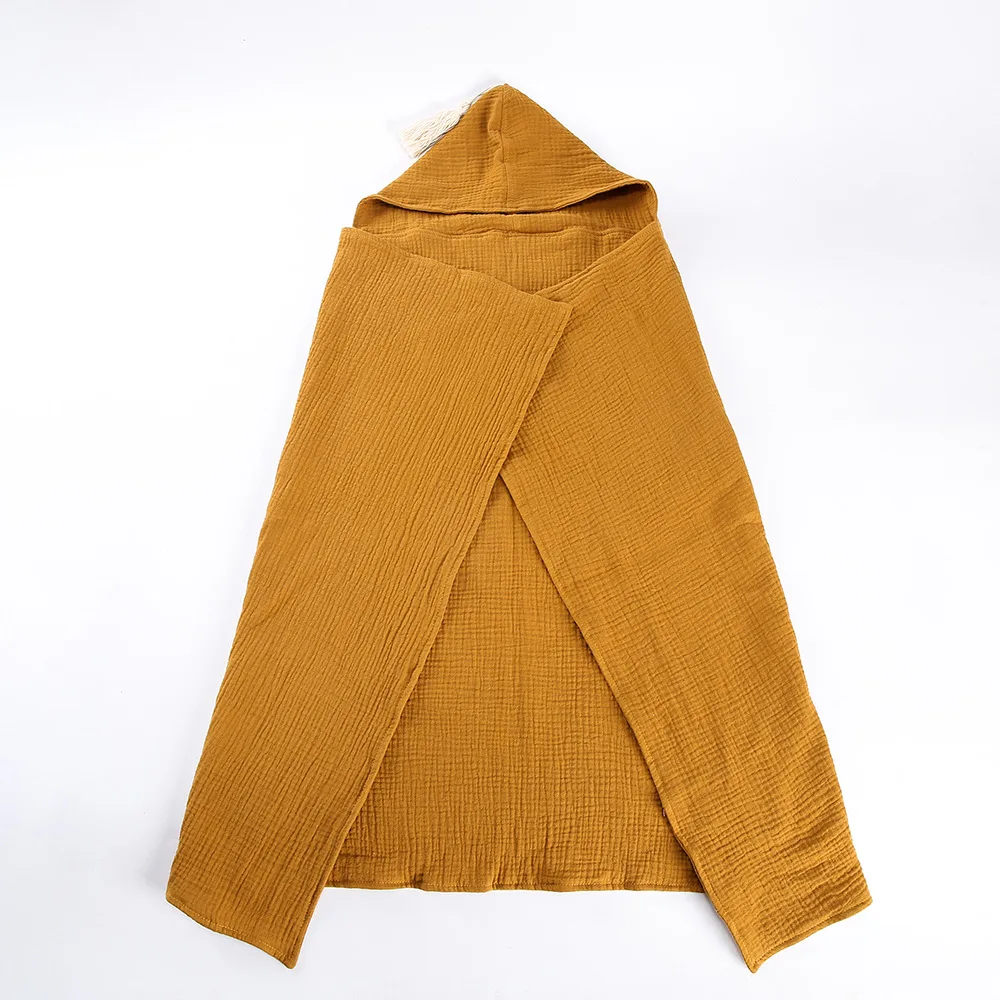 wholesale custom  solid color 4 layers baby muslin swaddle blanket