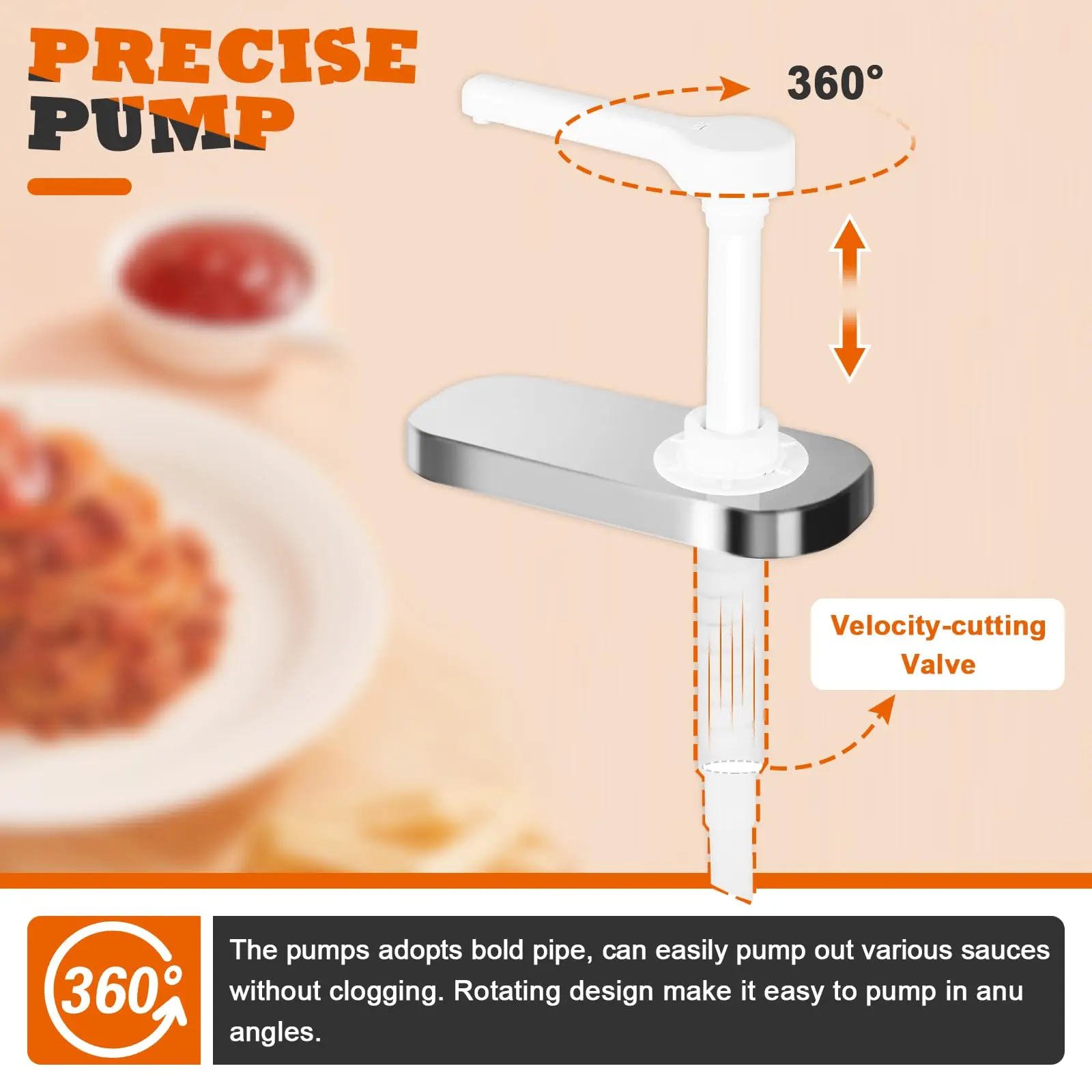 High-Quality Sauce Dispenser Bottle Buffet-Only Condiment Dispenser Cheese Sauce Dispenser Automatic For Commercial Kitchen