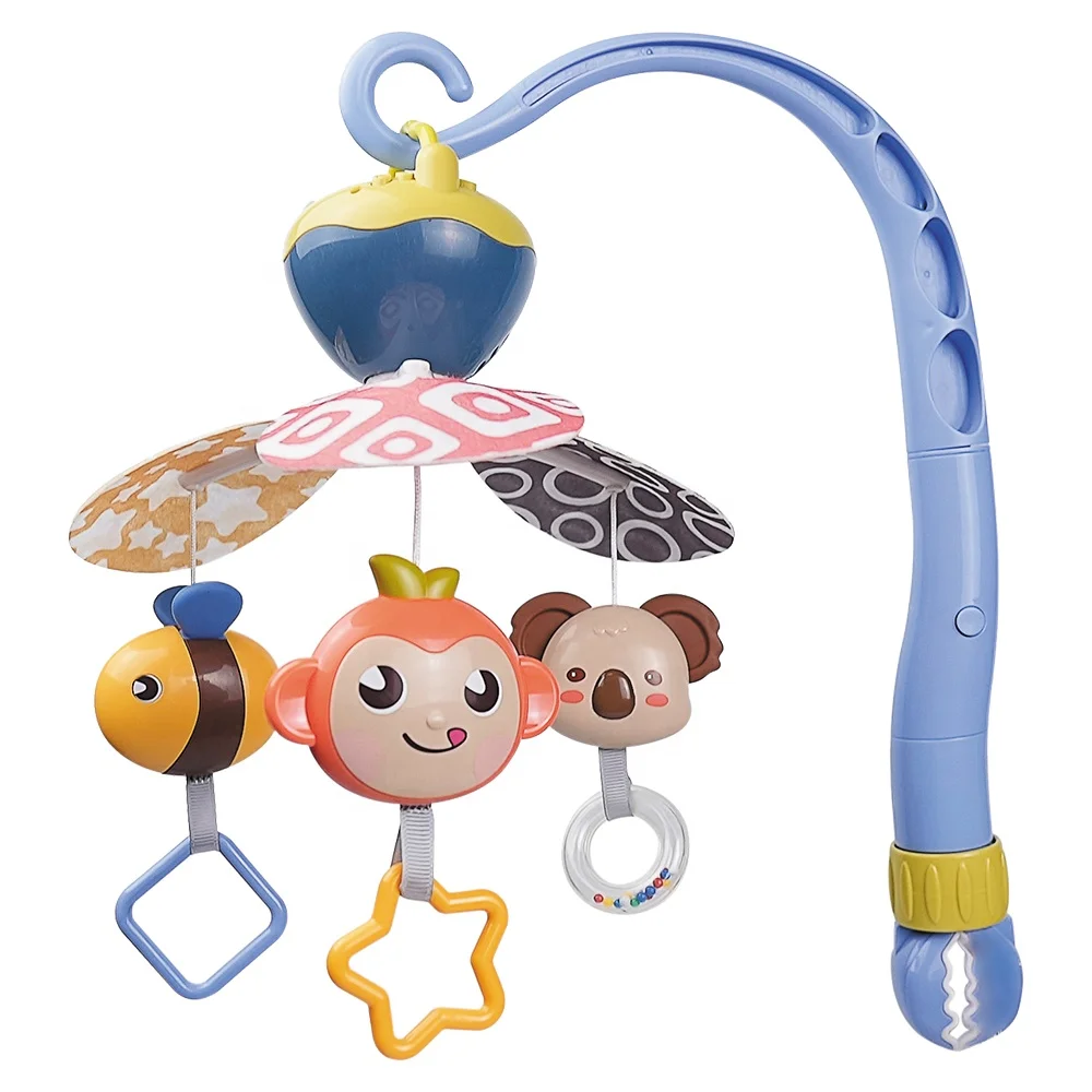 
Electric newborn infant felt crib hanging rattle bed bell toys musical mobile for baby 