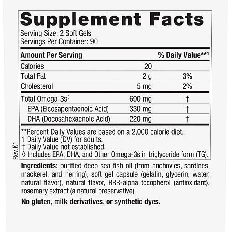 Private Label Fish Oil For Healthy Eye Support Fish Oil Omega 3 Supplement Omega 3 Fish Oil Softgels