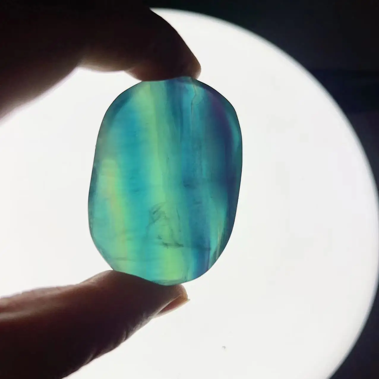 1PC High Quality Rainbow Fluorite Palm Stone Colorful Striped Fluorite Crystal Plam For Decoration Metal Crafts/Jordan 4