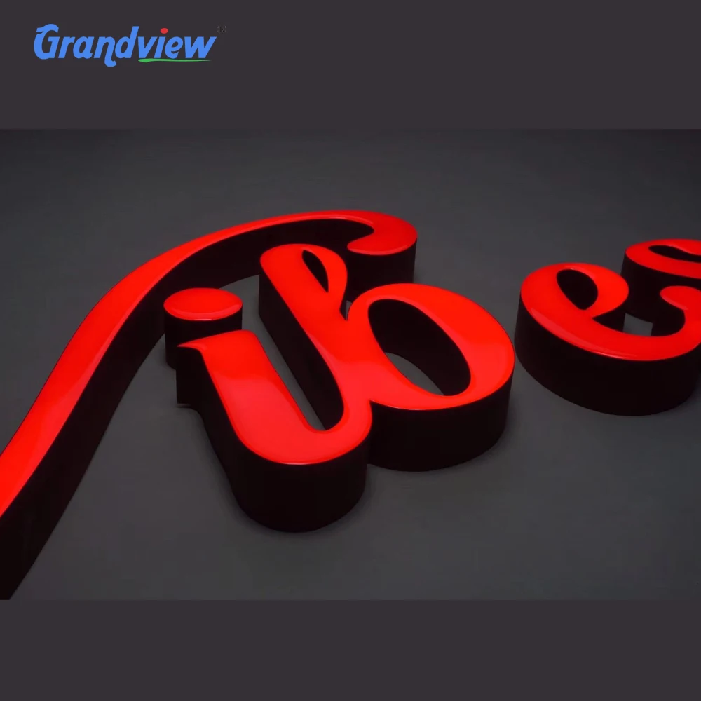 Advertising Illuminated Outdoor Light Led Letter Business Store Front Sign 3D Acrylic Light Up Custom Logo Electronic Sign