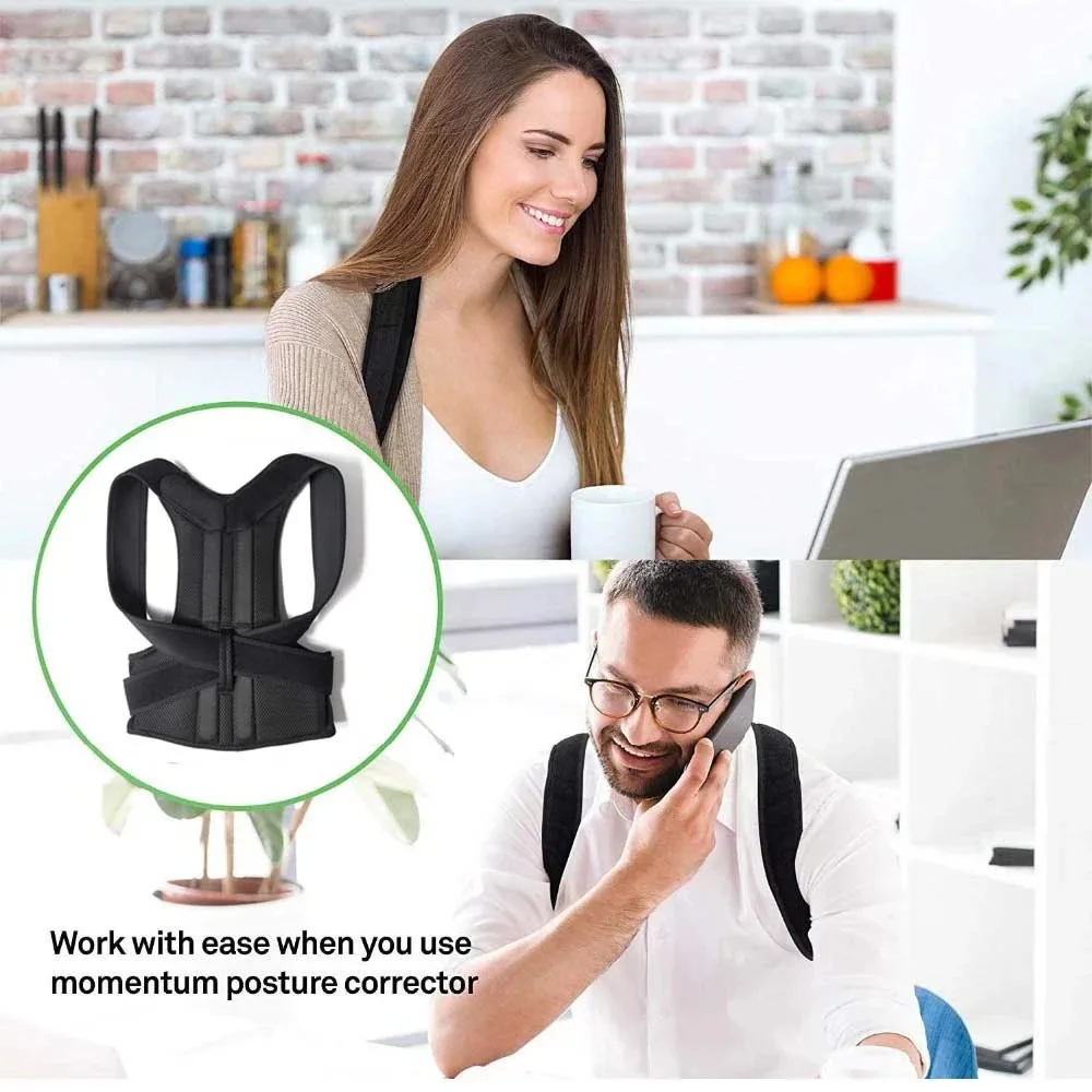 Muscle Memory Support Straightener Posture Corrector for Men and Women Adjustable Back Brace for Improved Spinal Alignment
