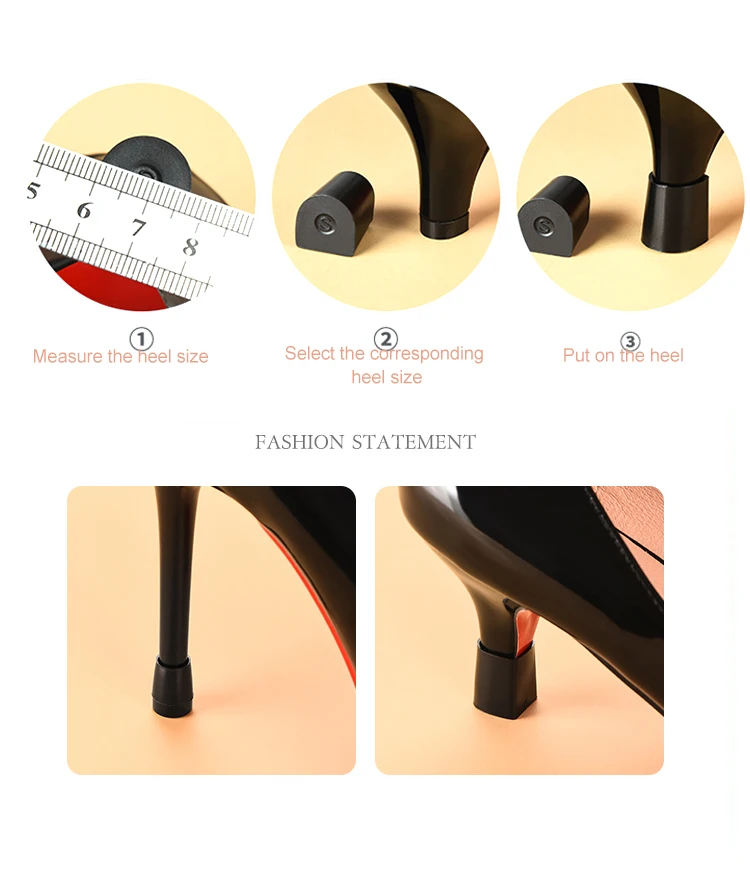 Factory wholesale High  Heel Wear Sleeve Transparent Heel Slip Heel stiletto protector