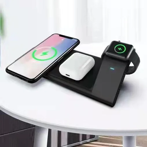 Qi Certified 3 IN 1 wireless charger for mobile TWS iwatch