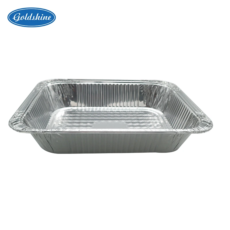 Recyclable aluminum foil container tray pans plate for food