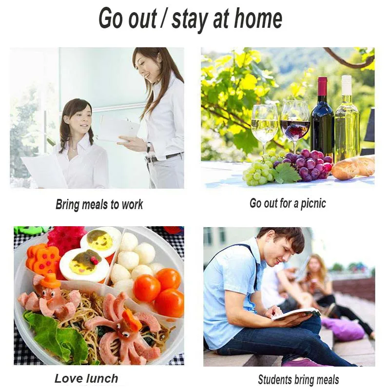 New Neoprene Cooler Box Carry Case Reusable Insulated Lunch Bag School Kids Thermal Bags Women Sublimation Blank Lunch Bag