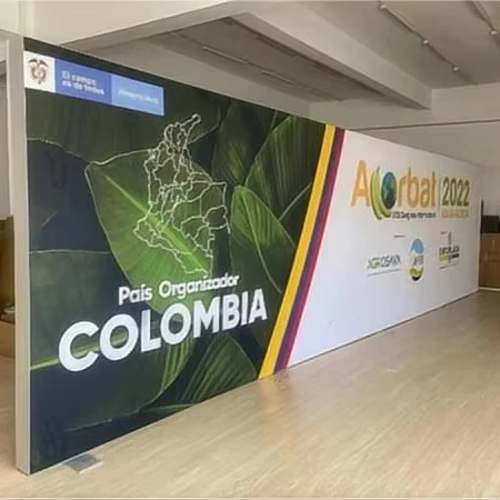 Dual-Sided Aluminum Profile Frame A4 Size LED Panel Seg Light Box Backlit Graphic Advertising Fabric Foot-Base Indoor Displays
