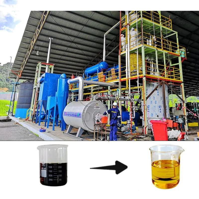 80% recovery Rate pyrolysis oil Distillation machine To diesel used oil to Diesel Plant