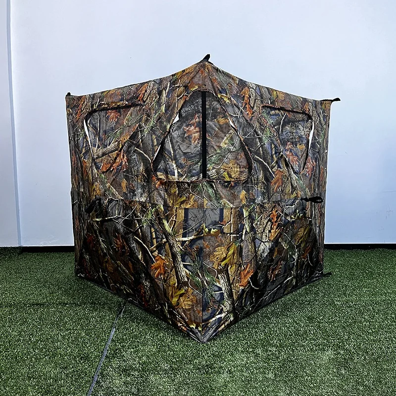 Pop Up Ground Blind Easy-Setup Hunting Blind for Deer Turkey Duck Dry Grass Camo