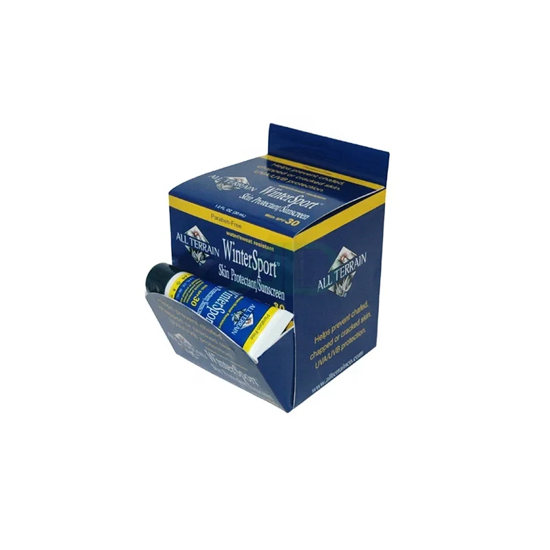 Supermarket POP flip open counter display box candy cardboard dispenser Chips tabletop display  Chocolate cardboard display