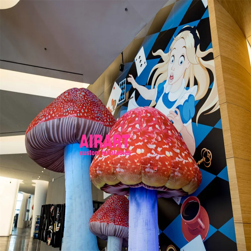 Mall event decoration Alice in Wonderland Inflatable Mushroom combo