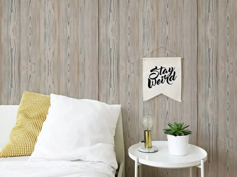 Wholesale Eco-Friendly Large Wall Wallpaper Digital Printing P-Tex Wood Style Sticker