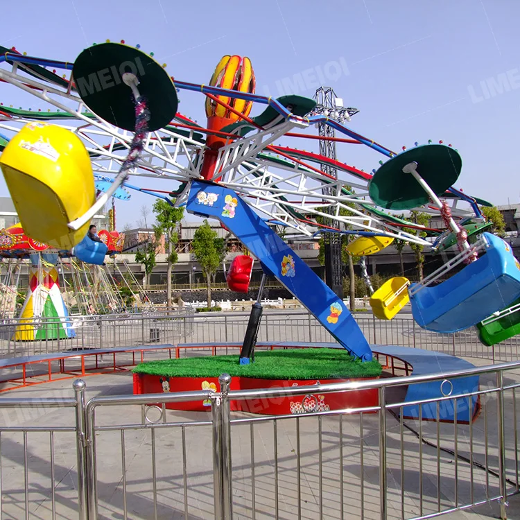 Amusement Park Equipment ElectricTwister Ride Flying Chair Paratrooper Ride Rotating Children Games