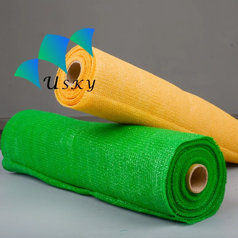  Водонепроницаемая Солнцезащитная сетка 100% HDPE зеленая 40% затеняющая ткань парус эластичная китайская рулон для сельского
