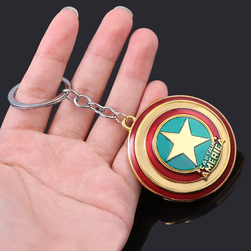 High Quality Marvel America Captain Shield Key Chain Custom Metal The Avengers Keychain Gifts