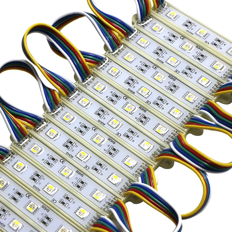 4 In 1 Adjustable IP65 Waterproof 12V Display Modules RGBW SMD 5050 LED Module Lights for Advertising