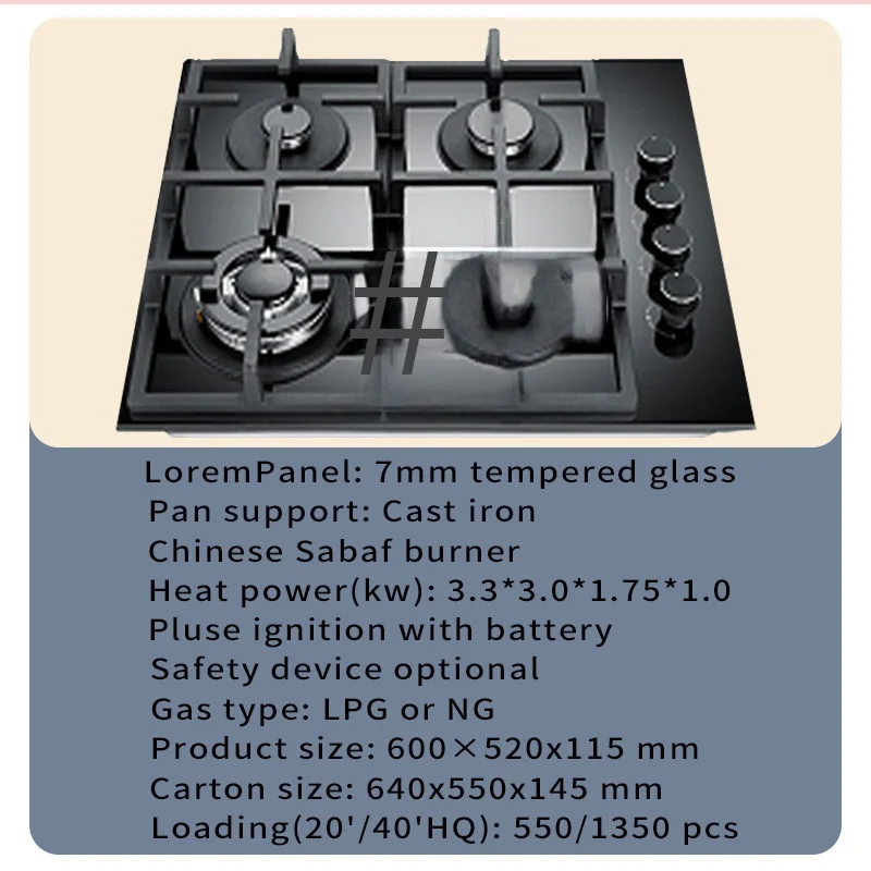 China Best Seller High Quality 4 Burner Electric Induction Cooker Stove Stainless Steel Surface Glass Multiple Induction Hob