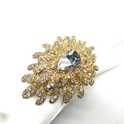 Custom Vintage Silver Jewelry Crystal Rhinestone Napkin Rings For Weddings