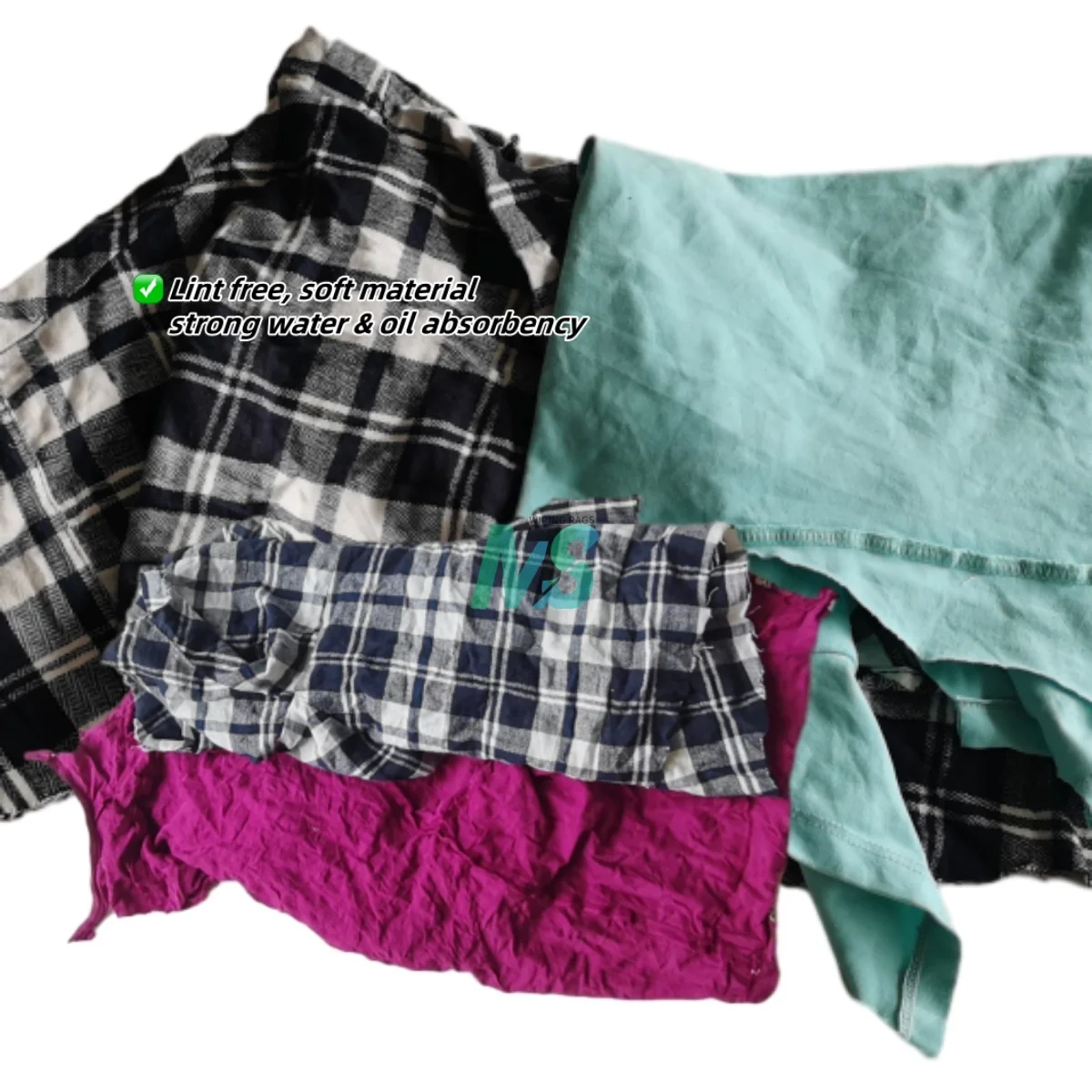 Multipurpose Textile Waste Comercializadora De Trapo Industrial Cotton Waste Knit Rags Cut Reclaimed Rags