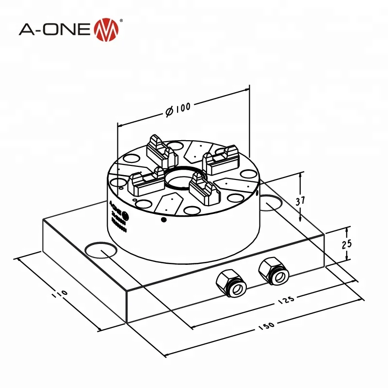 его чпу 4 челюсти нерёавеющей стали токарные мощность патрона 100 р с опорной плиты