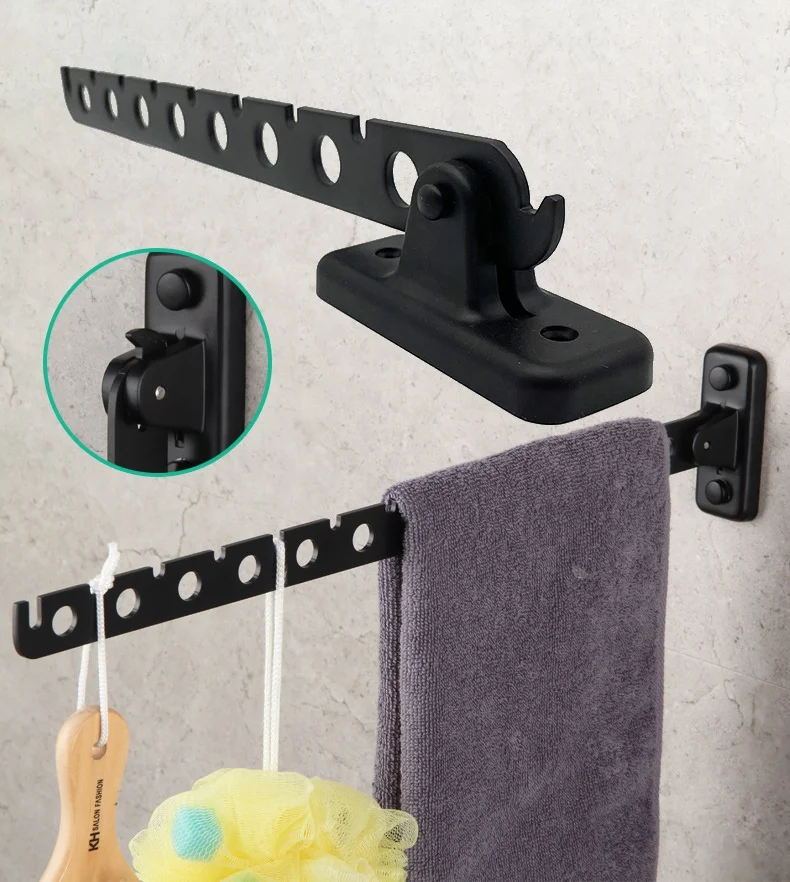 Wall Mounted Clothes Hanger Rack Clothes Bar Stainless Steel Clothes Hooks