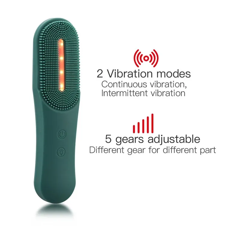 Led Therapy Silicon Facial Cleaner Brush Cleansing Brush Face Cleaner Beauty Facial Brush