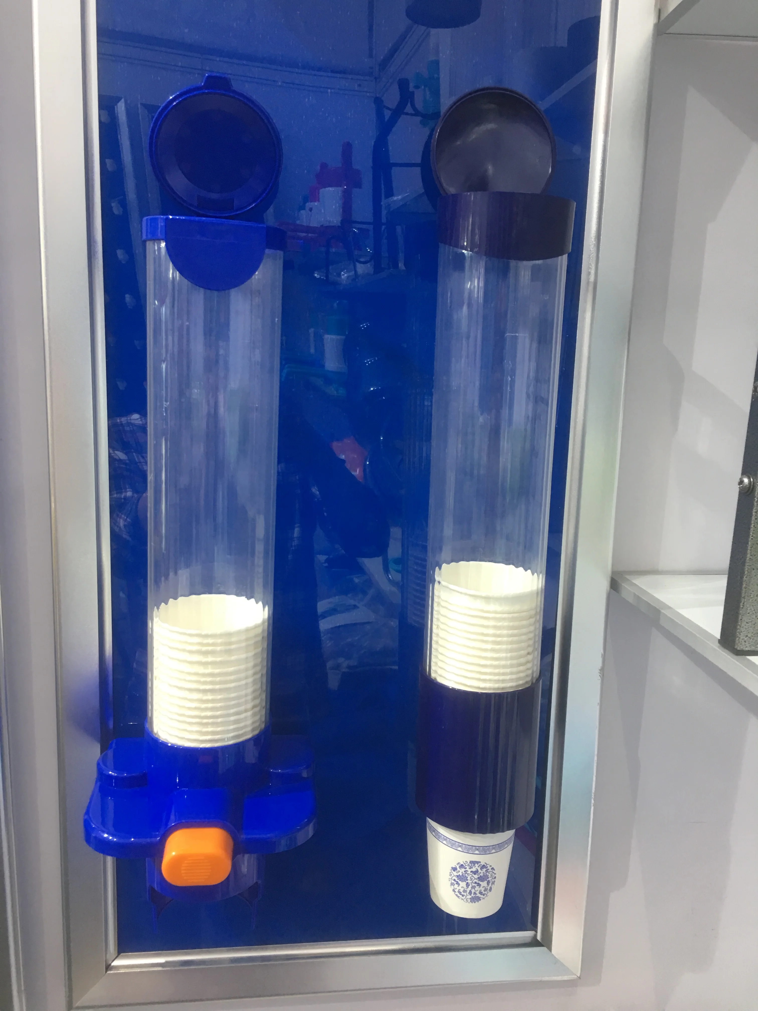 Black Color Paper Cup Dispenser for Water Cooler with Screw fixing Magnet Cup Holder