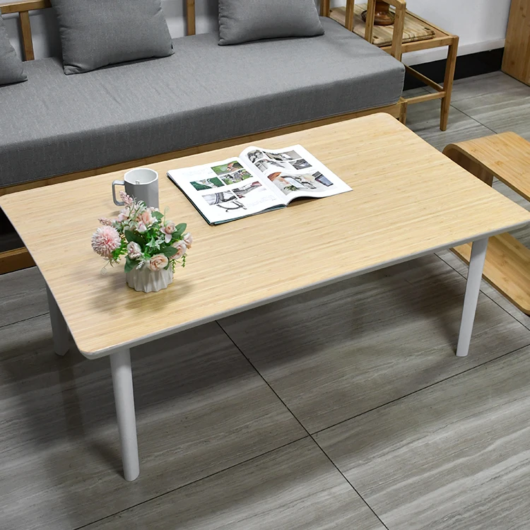 WDF Hot Selling wood dining tables center table for the living room tavolo mesa muebles de sala modern bamboo table