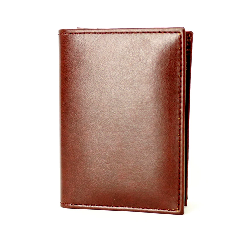 Excellent quality Brown Small genuine Leather card holder mens wallet croco