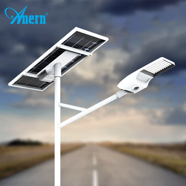 Anern best price intergrated led remote control solar street light with camera