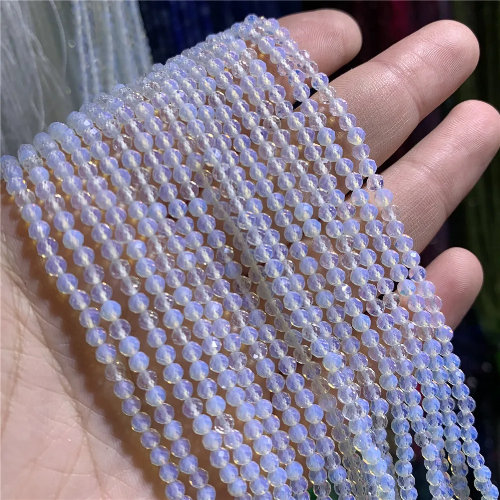 Factory Direct Supply 3mm faced crystal beads natural loose gemstones amethyst lapis lazuli beads for jewelry making