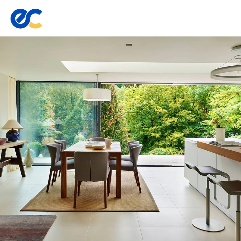 Construction Aluminium Double Glass Sliding Door exterior Sliding Glass Doors