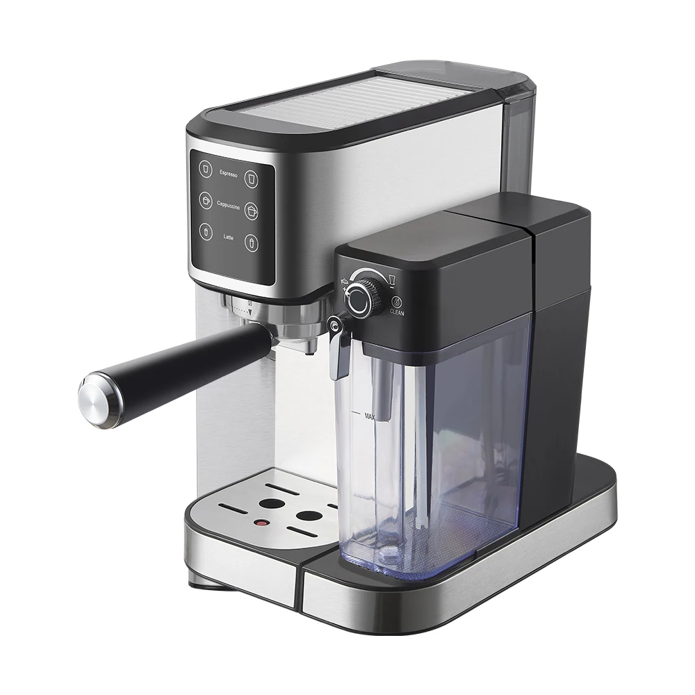 Custom logo Automatic Powder Brewer coffee Machine Espresso 3 In 1 coffee maker made in china With Grinder Milk Frother