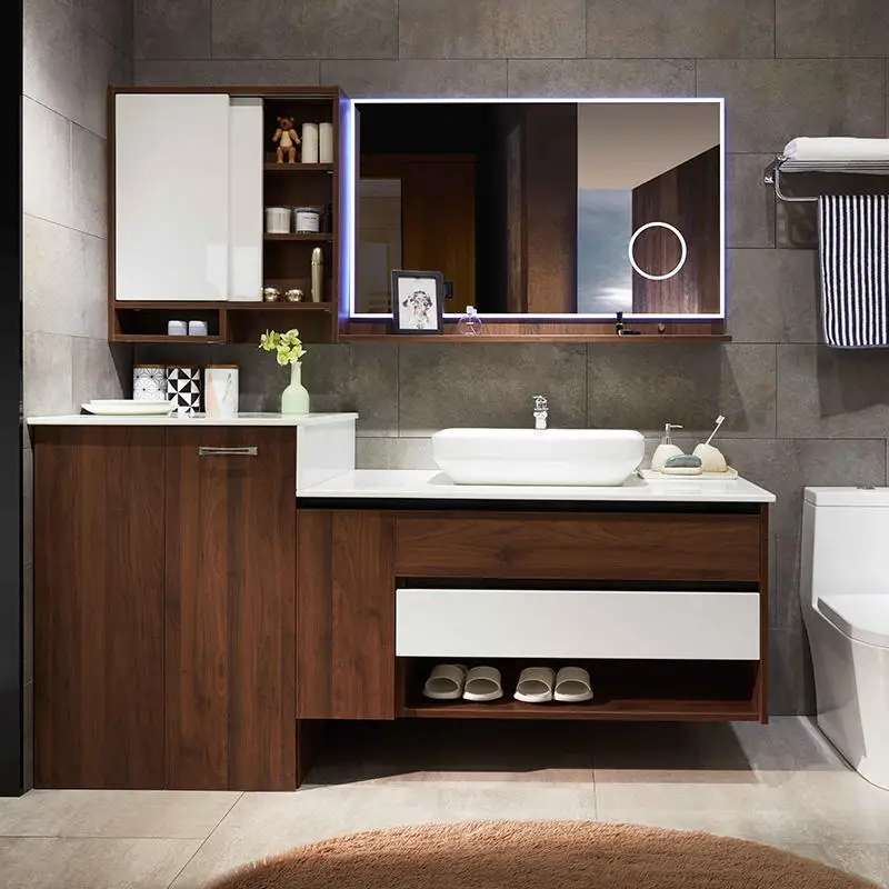 Large Modern White Bathroom Furniture Wood Design Home Application