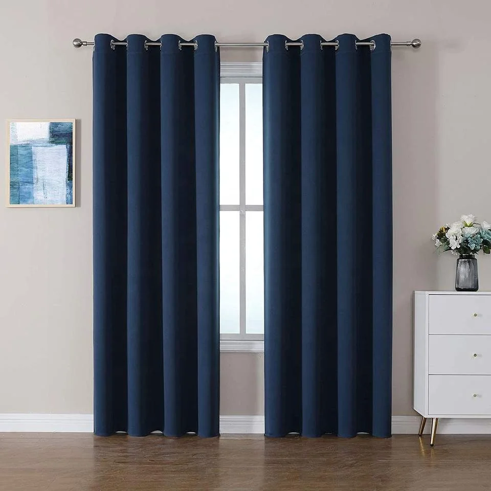 Factory Wholesale 100 Polyester Plain Retro Soft Blackout Curtain Fabric for Customization